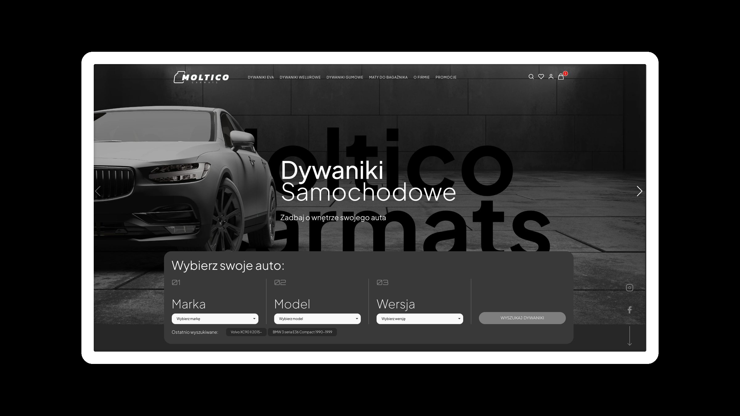 Strona główna sklepu Moltico na Shoper Premium - indywidualny szablon Storefront, custom design